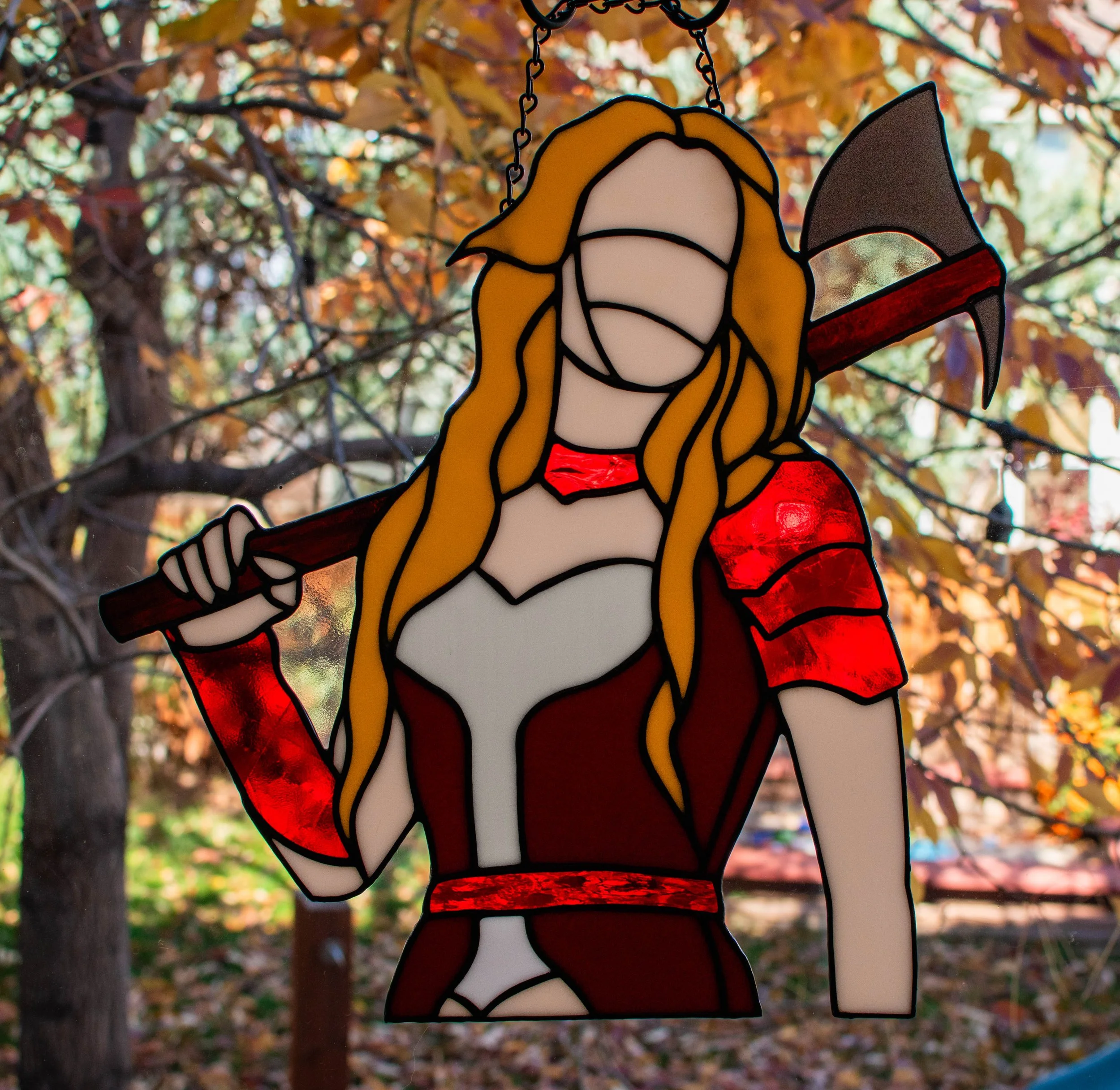 Red Axewomen — Fantasist Stained Glass